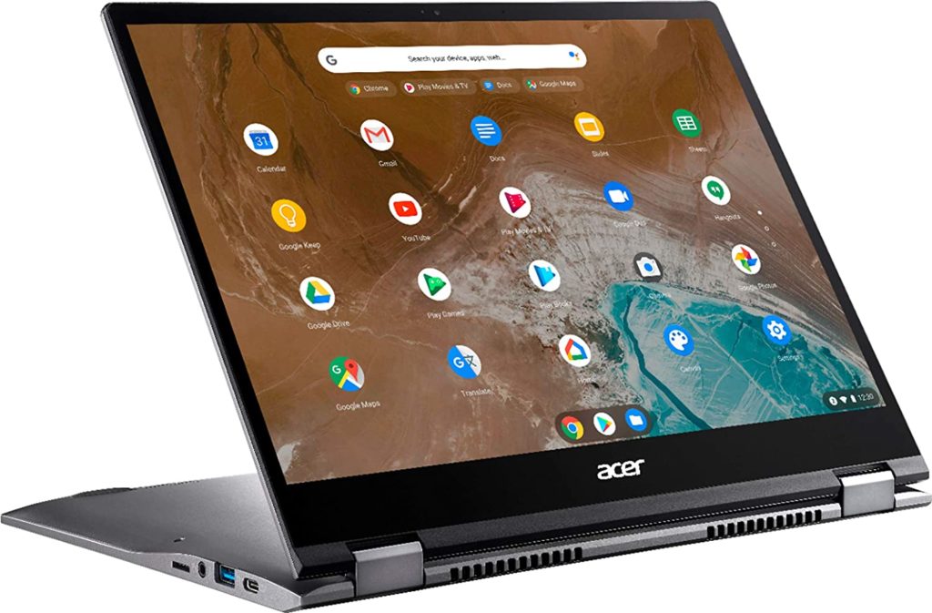 Acerから発売された「Chromebook Spin 713」の外観の写真です。